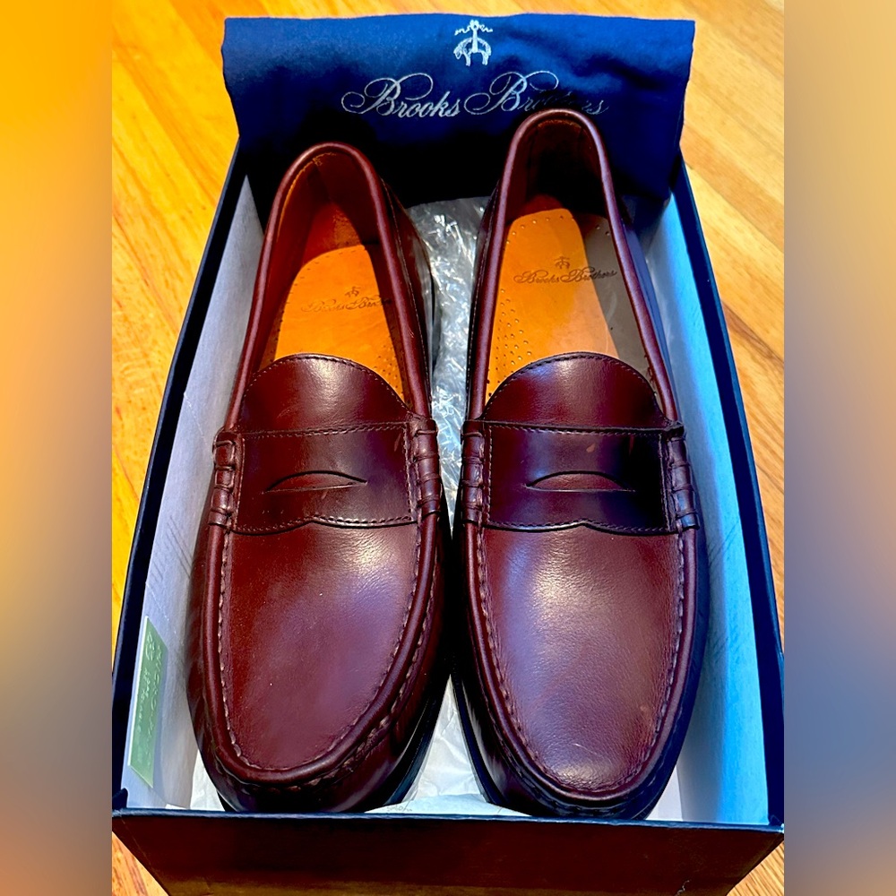 Brooks Brothers Men's Brown Leather Loafers - LIKE NEW
